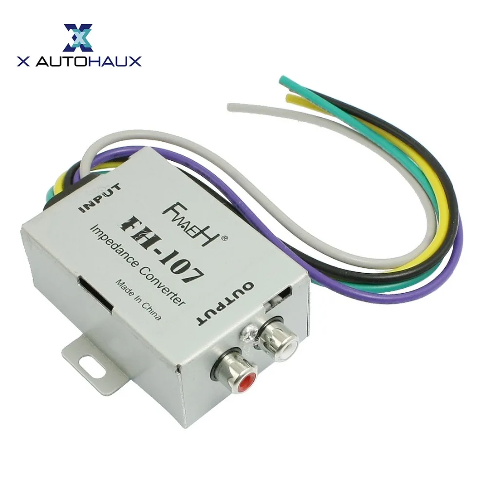 X AUTOHAUX Car Audio Converter Amplifier 2 Channel Line Output Hi/Lo