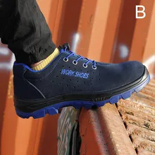 Новая летняя Мужская Уличная обувь с дышащей сеткой, противоскользящая Легкая удобная защитная обувь 19ing