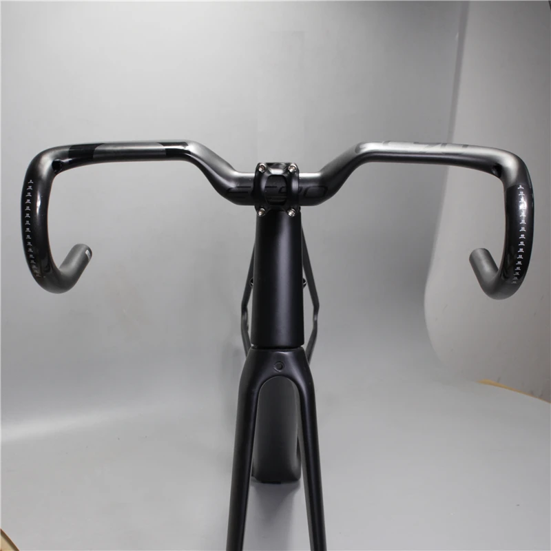 Полный углеродного волокна Грипсы для шоссейного велосипеда S5 карбоновое Велосипедное колесо колеса велосипеда внутренний кабель* 31,8 мм 400 420 440