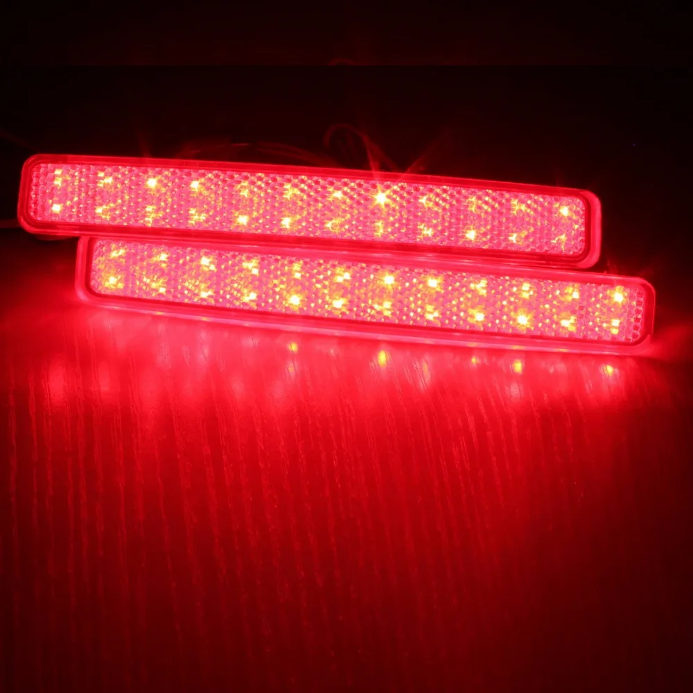 ANGRONG 2x черный объектив заднего бампера отражатель светодиодный задний стоп-светильник для VW T5 Transporter/Caravelle/Multivan 2003-11 красный