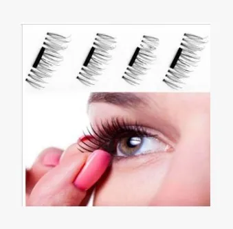 60Pairs/lot Wholesale Handmade Black Beauty Magnet False Eyelashes 3D DIY Avoid Glue Eyelash Cosmetic Applicator HA486