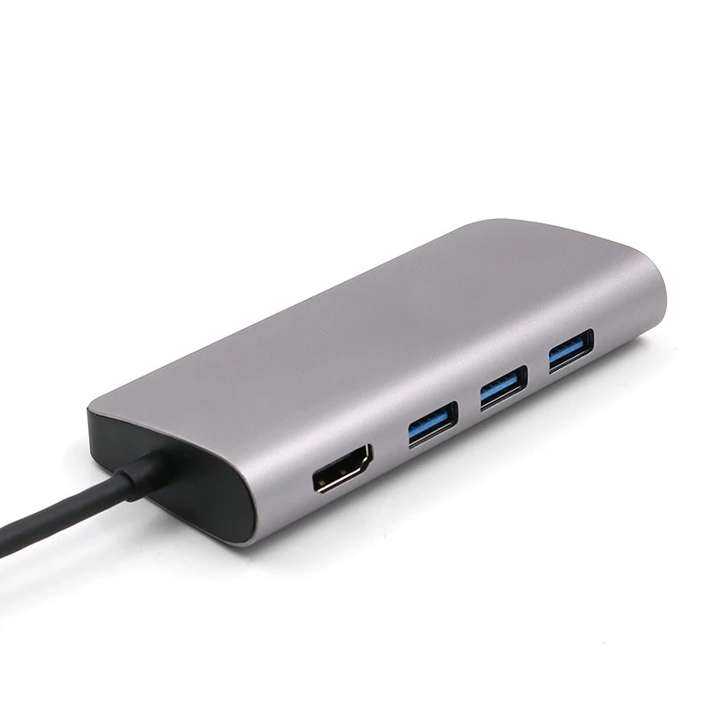 USB концентратор 8 в 1 4K HDMI VGA RJ45 Gigabit Ethernet SD/TF PD|Кабели VGA| |