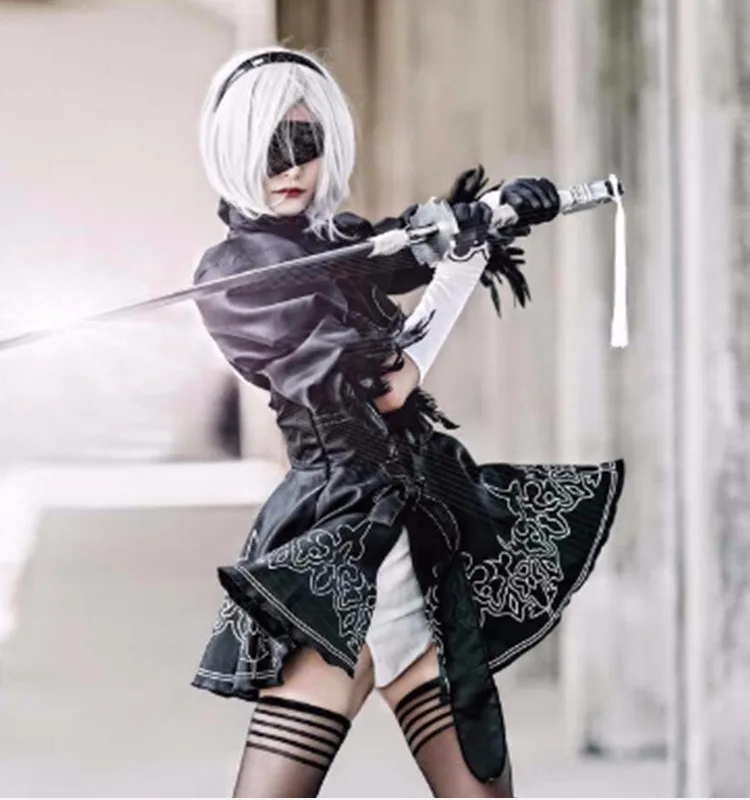 Женский костюм для ролевых игр jorha 2B нарядное платье на Хэллоуин девочек|Костюмы