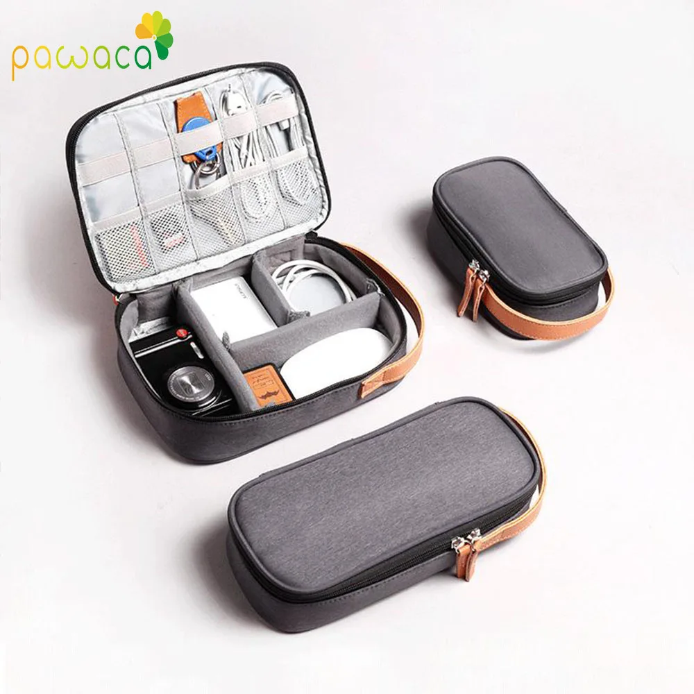 

Travel Waterproof Portable Digital Storage Bag USB Charger Wires Cosmetic Zipper Storage Pouch kit Case Accessories Supplies