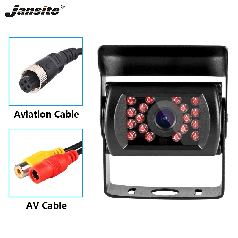 Jansite грузовик камера заднего вида 18 Лампа 12-24 В без парковочной линии для прицепа/RV автомобиля монитор ночного видения без линий