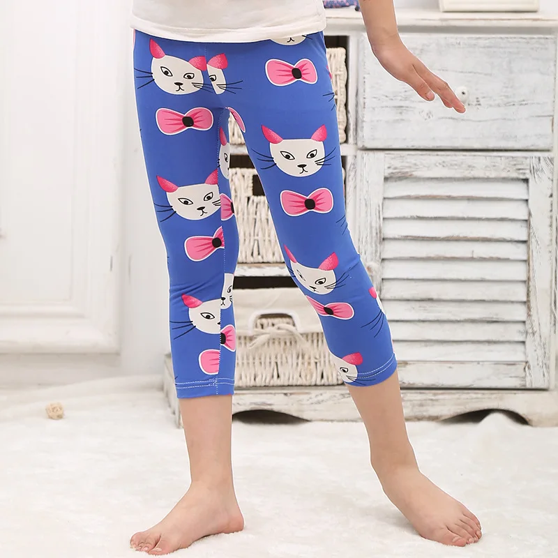 Hot & New Girls leggings summer Korean Flower multi-colored milk silk breathable Leggings