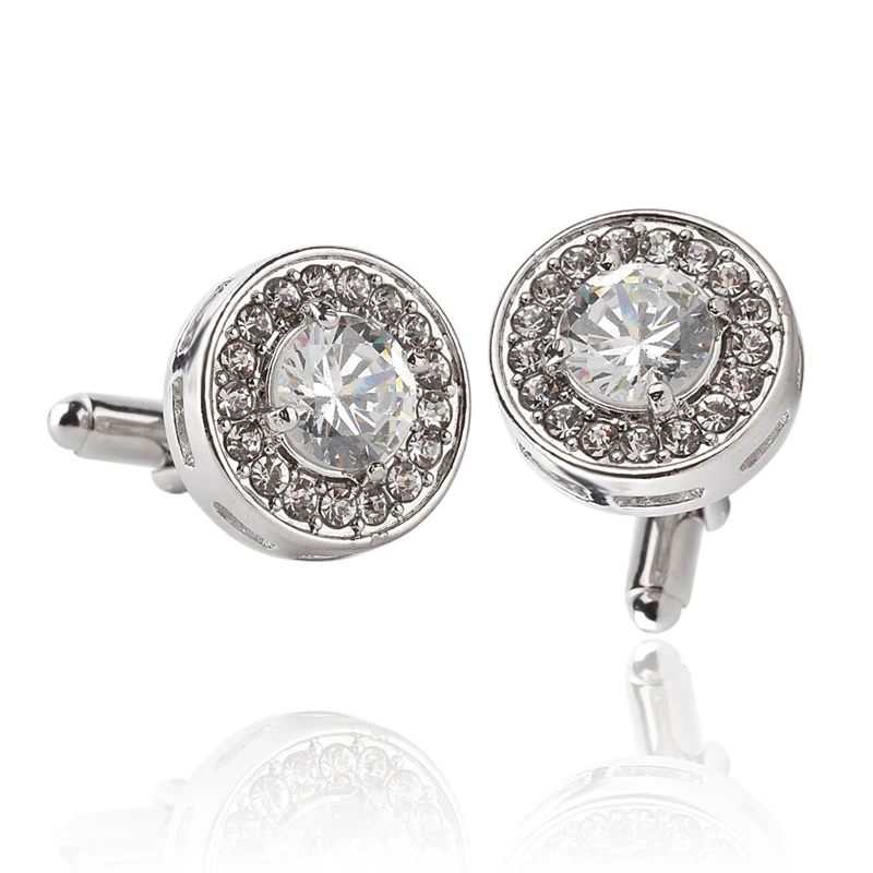 Women's Round Cufflinks Wedding Jewelry Fashion Personality Classic