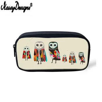 

NOISYDESIGNS Cute Owl Pencil Cases For Children Ladies Makeup Cosmetic Bag Pencil Box Girls Boys Cool Zipper Pencil Pouch
