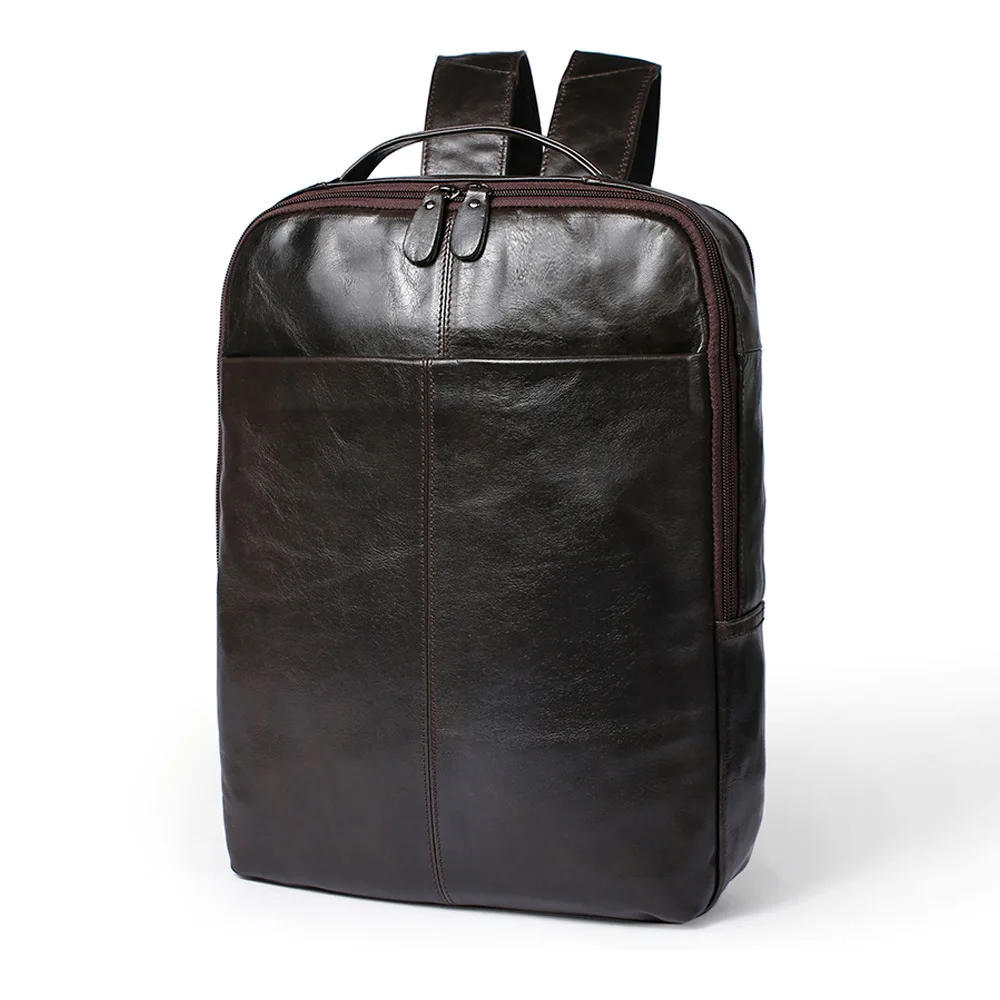 Мужской рюкзак из натуральной кожи многофункциональная Сумочка унисекс рюкзак для ноутбука для подростков Повседневный большой дорожный школьный рюкзак через плечо