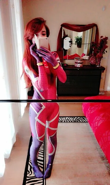 D.VA Costume 3D Print dva White Rabbit SKIN Zentai Bodysuit Female Women Girls Custom Halloween Cosplay D.va Catsuit Lycra Suit (8)