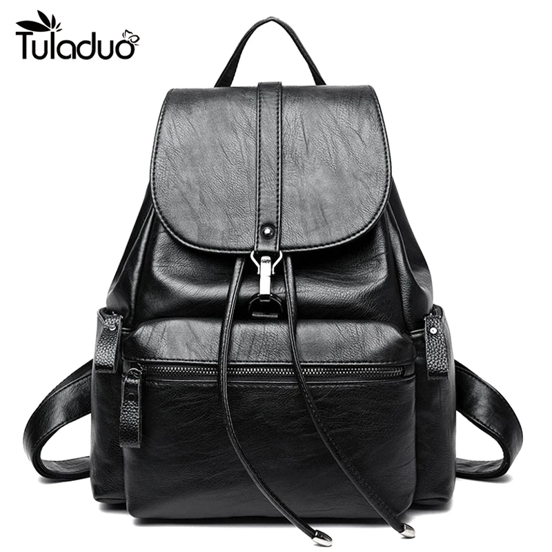 

Women Backpacks Women's PU Leather Backpacks Female School Shoulder Bags For Teenage Girls College Casual Daily Travel Bag
