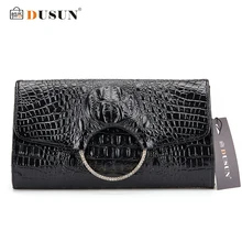 Dusun de embrague del banquete del bolso de cuero de las mujeres nueva de lujo de marcas famosas bolsa de mensajero cocodrilo de la manera del bolso de hombro bolsa de mensajero