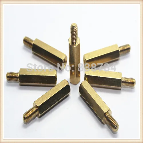 Низкая цена 50 шт. латунь m3 серии одной головы hex spacer/Шестигранная стойка/винтами M3