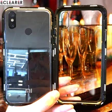 Tempered Glass Case For Xiaomi Mi 8 Lite Magnet Aluminum Metal Bumper Xiaomi Mi 8 Mi8 SE Magnetic Case Xiaomi Mi 8 SE Back Cover xiaomi mi 8 se 4g phablet international version