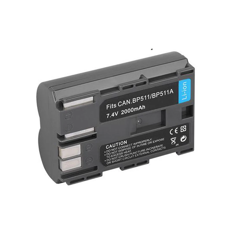 2000 мАч для Canon BP-511 BP511 BP-511A BP511A цифровых фотокамер DM-MV100X DM-MV100Xi DM-MV30 DM-MV400 DM-MV430 DM-MV45 |