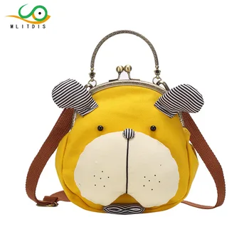 

MLITDIS Women Handbag 3D Dog Style Single Shoulder Back Bag Canvas 3D Doggie Mini Crossbody Bags Rucksack Princess Bag Lovely