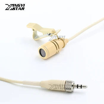

Tie Clip on Mic Lavalier Microphone 3.5mm Jack Stereo Screw Lock Lapel Microfono For Sennheiser PC Wireless BodyPack Transmitter