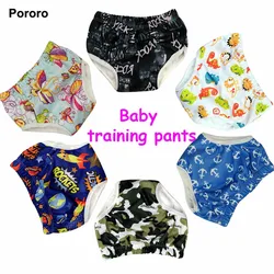 Calças de treinamento para bebês, calças de estudo de pano reutilizáveis, fraldas reutilizáveis, laváveis, roupa íntima, fraldas para bebês com parte interna de bambu, 1 peça