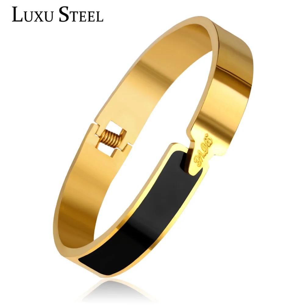 Роскошные открытые браслеты LUXUSTEEL из нержавеющей стали роскошные ювелирные