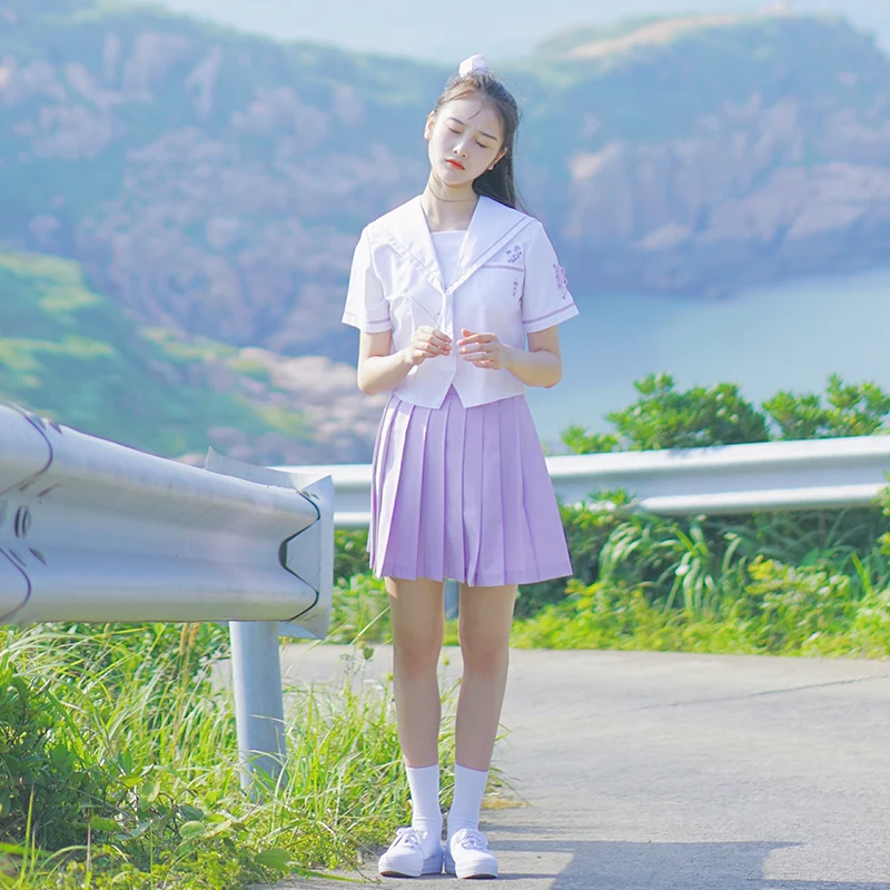 2018 Новый стиль Мода JK японская школьная форма моряка модный Школьный костюм для девочек школьная форма для косплея