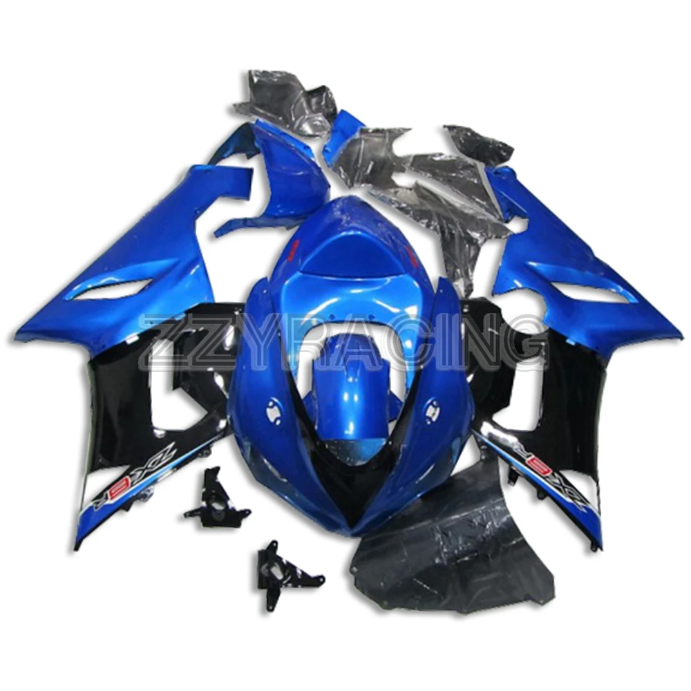

Injection Fairings Kits for Kawasaki ZX6R 2005 2006 Year ZX-6R 05 06 Complete Motorcycle Body Kit Cowlings Covers Hulls Blue New