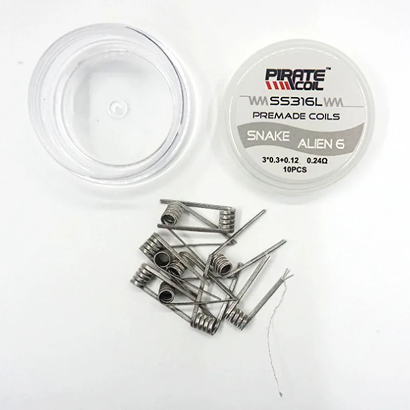

NI80 A1 Nichelcromo Ad Alta Densita Alien V2 Fuso Clapton Prebuilt Riscaldamento Coil Sigaretta Elettronica RDA RTA RDTA Bobina