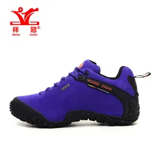2017XiangGuan best quality women Outdoor Hiking shoes Suede Leather Sports Shoes Anti-Slip Mountain Boots NO:81285 size 36-39