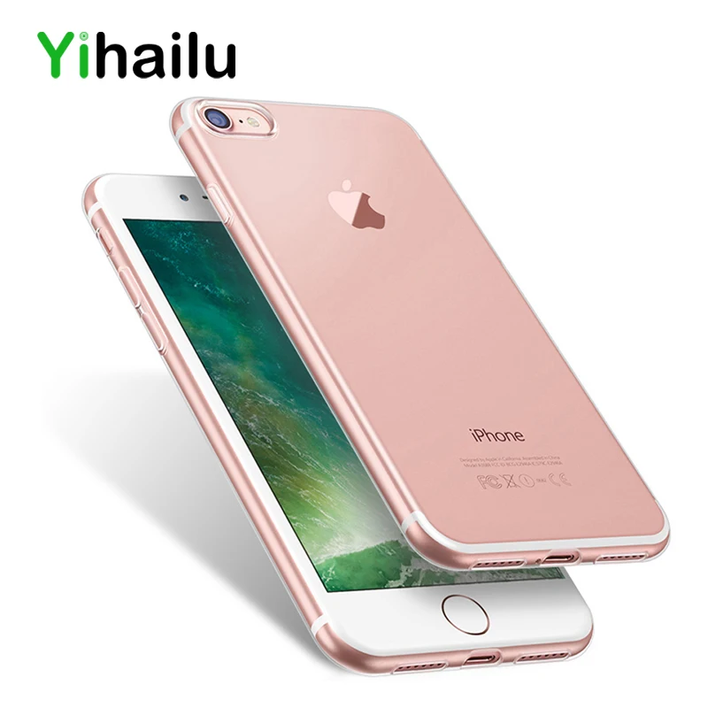 Чехол для iphone 7 мягкий TPU прозрачный силиконовый чехол Apple Plus противоударный 8 Caso