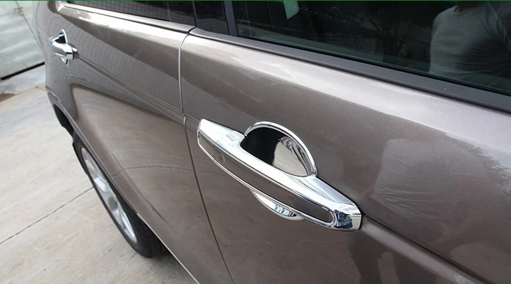 ABS хром Яркая Серебряная Автомобильная Дверная ручка Крышка обрезная рамка аксессуары для Jaguar XE x760 XF X260 F-PACE X761