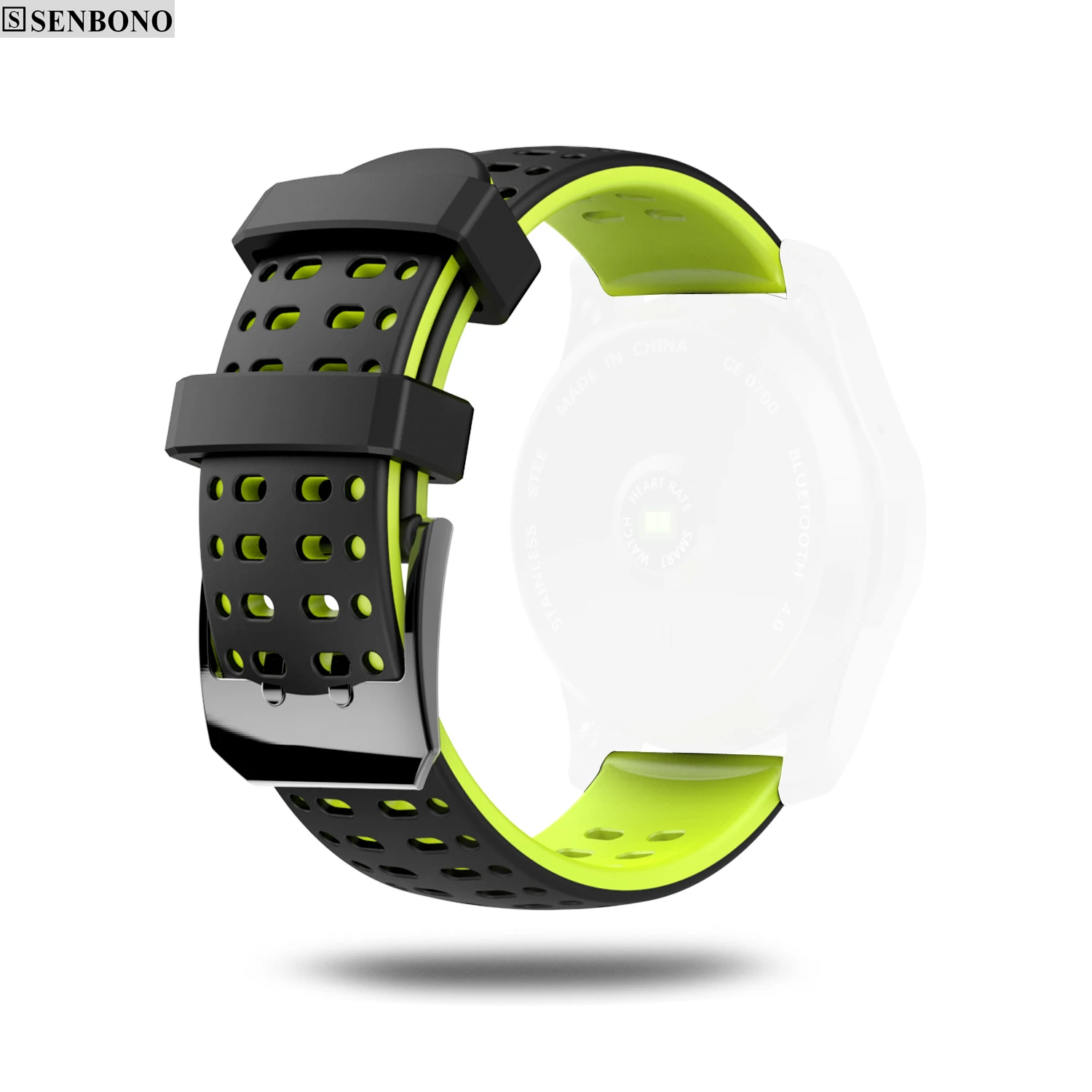 22 мм Универсальный ремешок для часов Силиконовый двухцветный Samsung Gear S3 Amazfit pace Smart