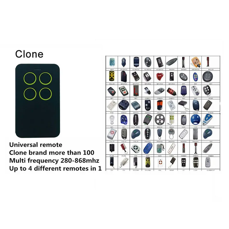 Duplicate 280mhz to 868mhz Remote Control Universal Remote Control 4 Channel Command Handzender Garage Gate Key Fob Duplicate 280mhz to 868mhz Remote Control Universal Remote Control 4 Channel Command Handzender Garage Gate Key Fob