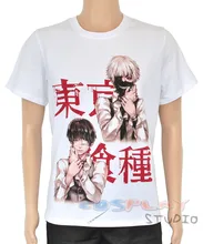 Anime Tokyo Ghoul Cosplay kaneki ken Cosplay Costumes Summer shirt Leisure T-shirt European size anime tokyo ghoul cosplay kaneki ken casual fashion men and women large capacity travel backpack