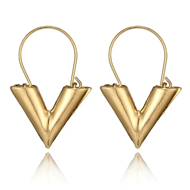 PrePiece Alloy V Shape Earrings Retro Personality Drop Earring Fashion