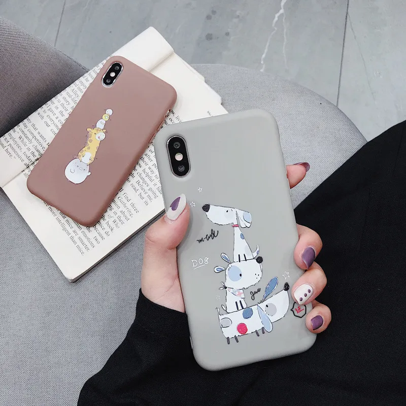 Чехол JAMULAR с забавным рисунком животных для iPhone XR XS MAX X 7 8 6 6s Plus чехол телефона