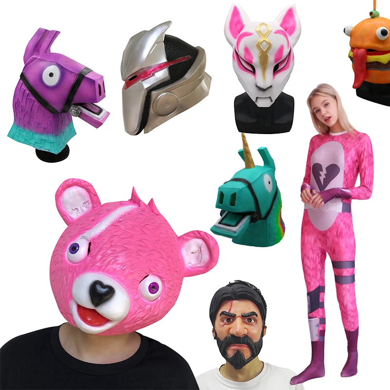Fortnight игрушка команда лидер маска косплей Смешные животные розовый медведь