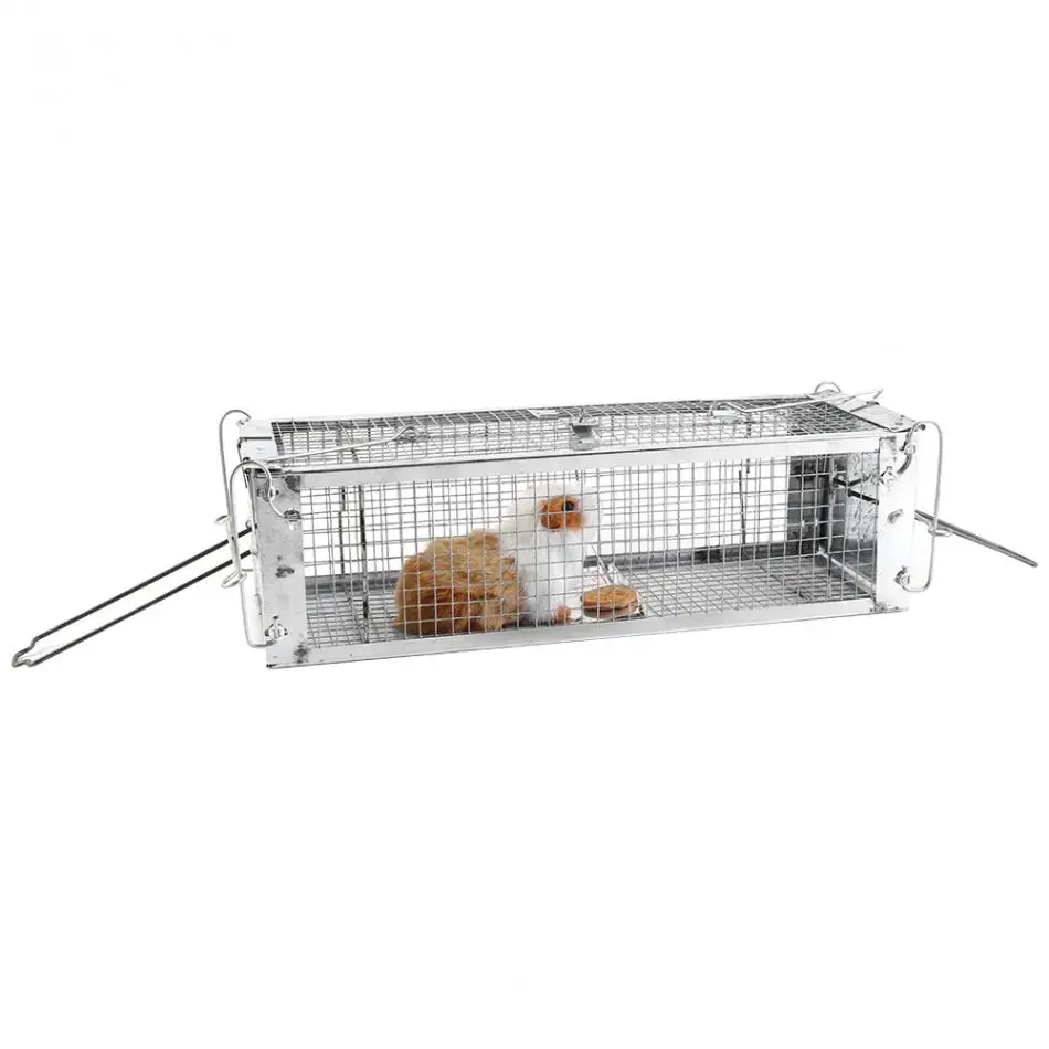 Double Door Rat Cage Mice Rodent Repeller Catch Bait Hamster Mouse Trap