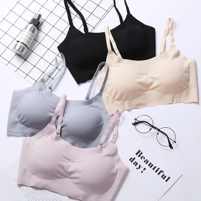 Queenral 2pcslot Seamless Bras For Women Underwear Lingerie Wireless BH Comfortable Soft Bralette Solid Color Brassiere  6