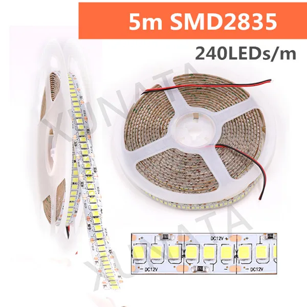 5 м/лот DC 12 В 120 светодиодов/м супер яркий SMD 5630 5730 светильник s 5050 2835 5054 водонепроницаемая гибкая ленточная лампа светодиодный светильник - Испускаемый цвет: 2835 5m 1200leds