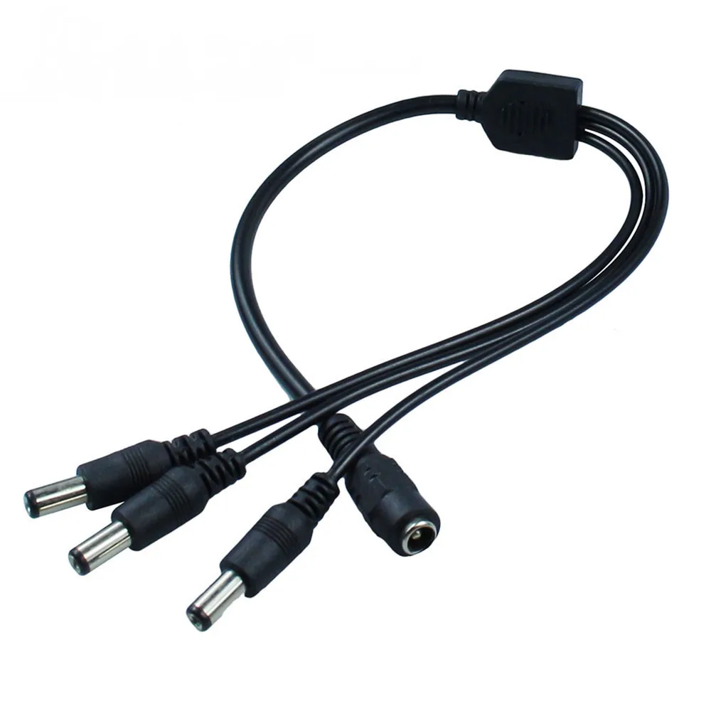 DC 12V 1 Female 2 3 4 8 Male Way Y Splitter Cable 5.5*2.1mm Female Male Extend Power Cord For CCTV Camera Home Appliance LED - Цвет: 1 to 3 way