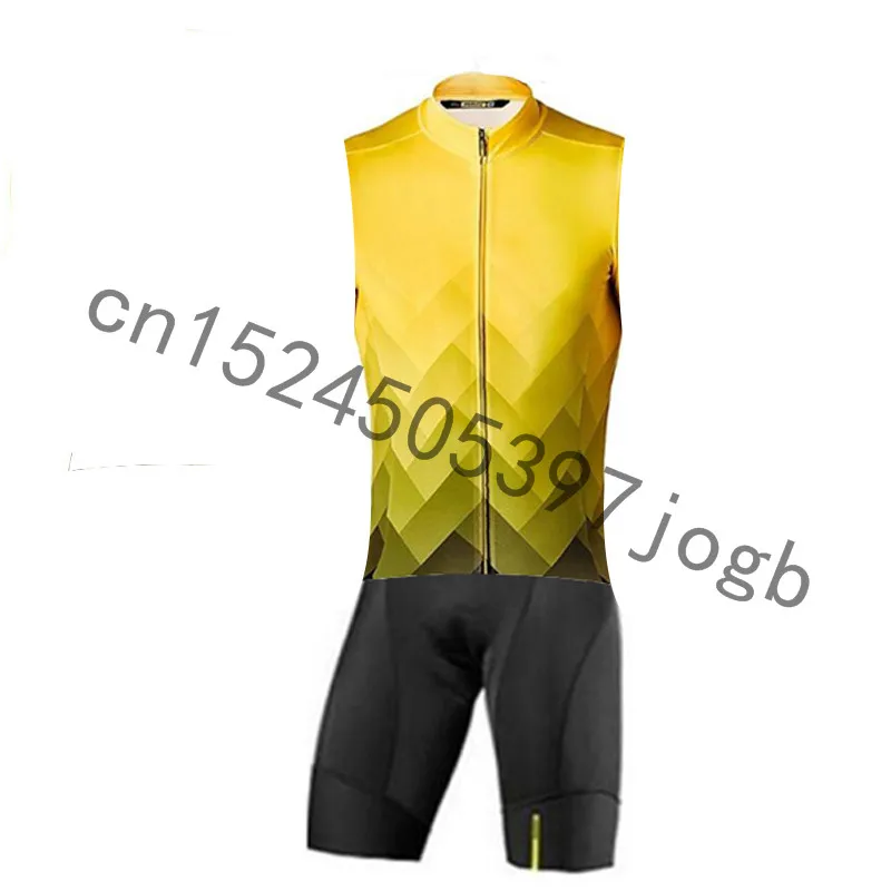 MAVIC Team, дышащий, без рукавов, для велоспорта, облегающий костюм, мужской, Триатлон, велосипед, Джерси, велосипедный комбинезон, набор, Ropa Ciclismo Hombre - Цвет: 5