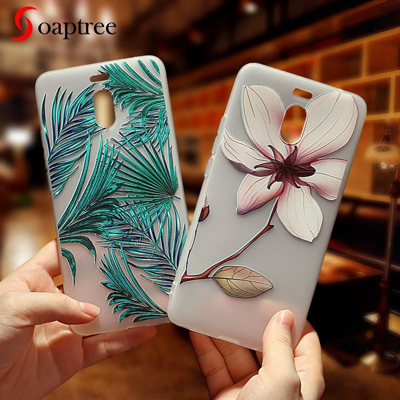 

Soaptree Cases For Meizu A5 M5 M6 Note M5c Meilan 6 5C Relief Floral Embossed TPU Silicon Case
