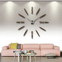 Home Decoration Wall Clock Watch Big Mirror Wall Clock Modern Large Size Wall Clocks 3D DIY Acrylic Wall Sticker Unique Gift funlife 3d diy moon stars clock acrylic mirror wall sticker