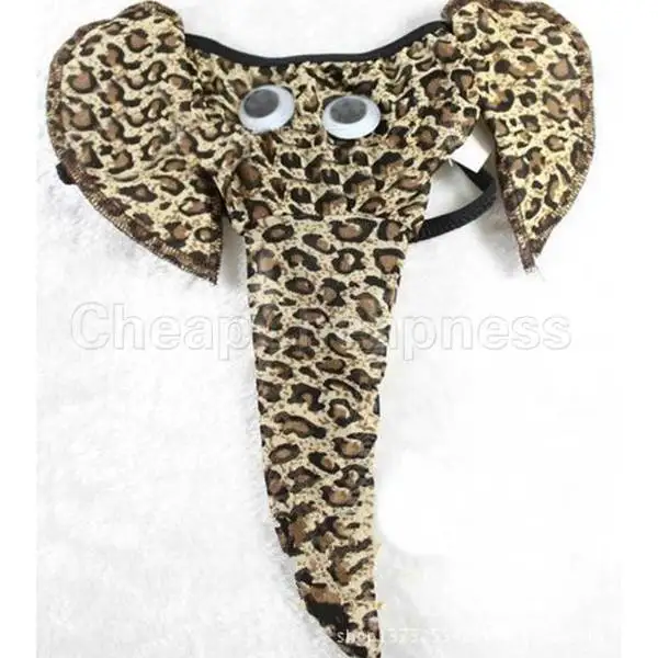 

Elephant G-string Panties Sexy Men's Boy Black/Red/Leopard Thong Briefs T-Back Underwear Lingerie