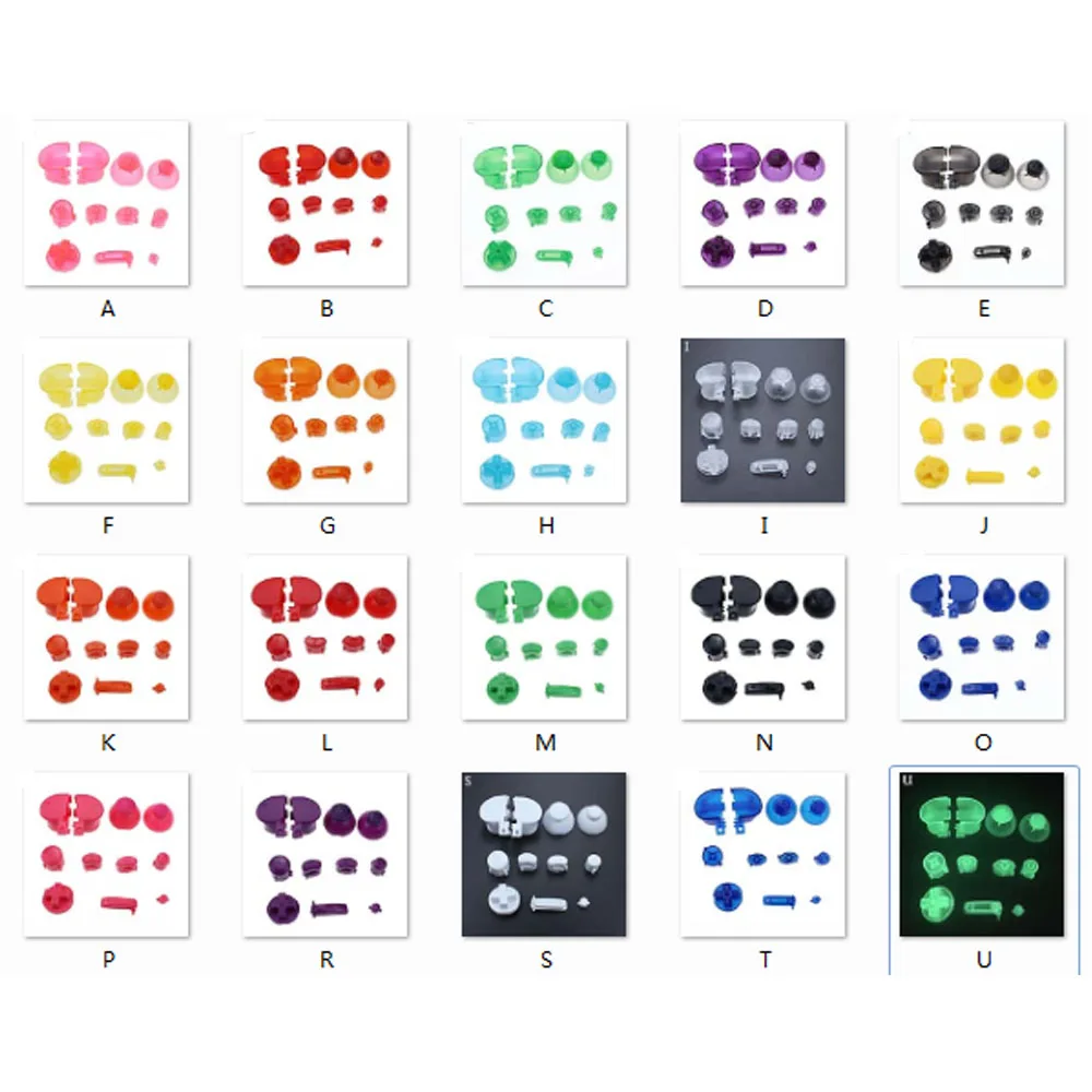 JCD 20 комплектов для Gamecube контроллер мод красочные полный набор кнопок с Y X A B для NGC набор кнопок