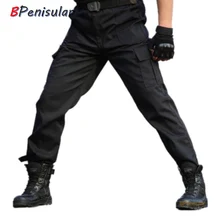 Мужские черные военные тактические брюки карго, Мужская армейская черная рабочая одежда, брюки, мужские брюки, мужские брюки, CS, пейнтбол