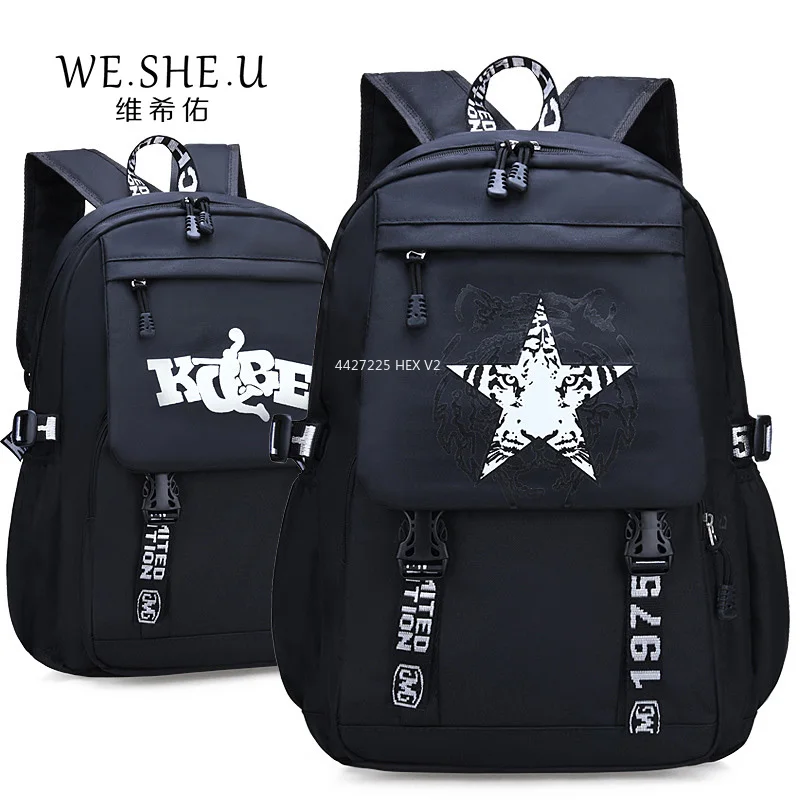 

WESHEU Fashion School Bag for boys letter Kids Bookbag Childen waterproof backpack For Teenage Boys Mochila Escolar