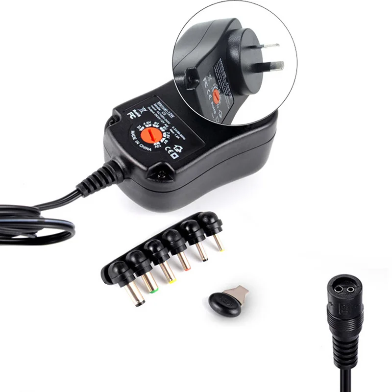 

3-12V 12W Adjustable Power Adapter Cable Plug Charger for LED Light Mini TV Car Electric Toy LB88