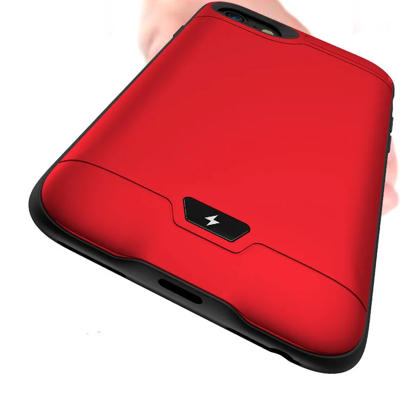 Kopen Batterij Case voor apple iphone 6 6 s 7 8 5000 mAh Powerbank lading Cover met stander voor iphone 6 6 s 7 8 plus 8000 mah