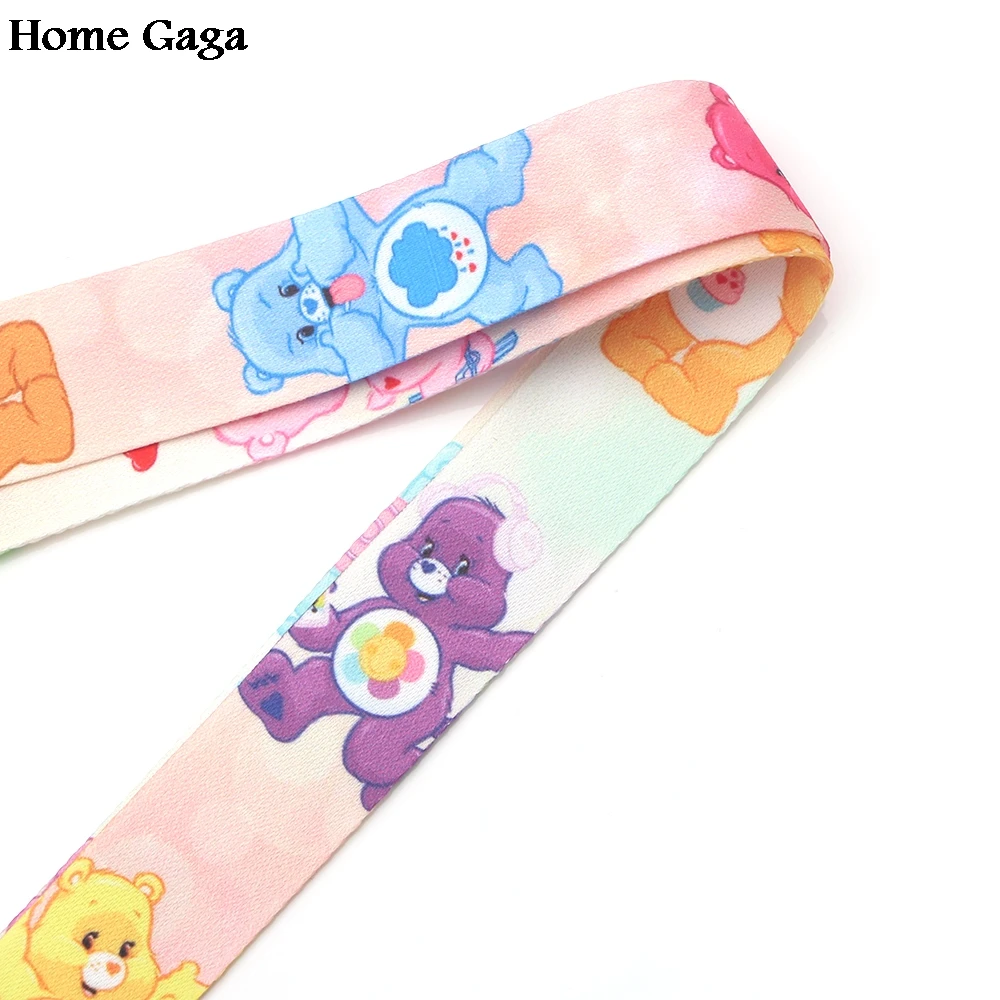 Homegaga Care Bears новое поколение мультфильм ремешки для ключей в мобильный телефон ремни Ожерелье держатели карт webbing D0838