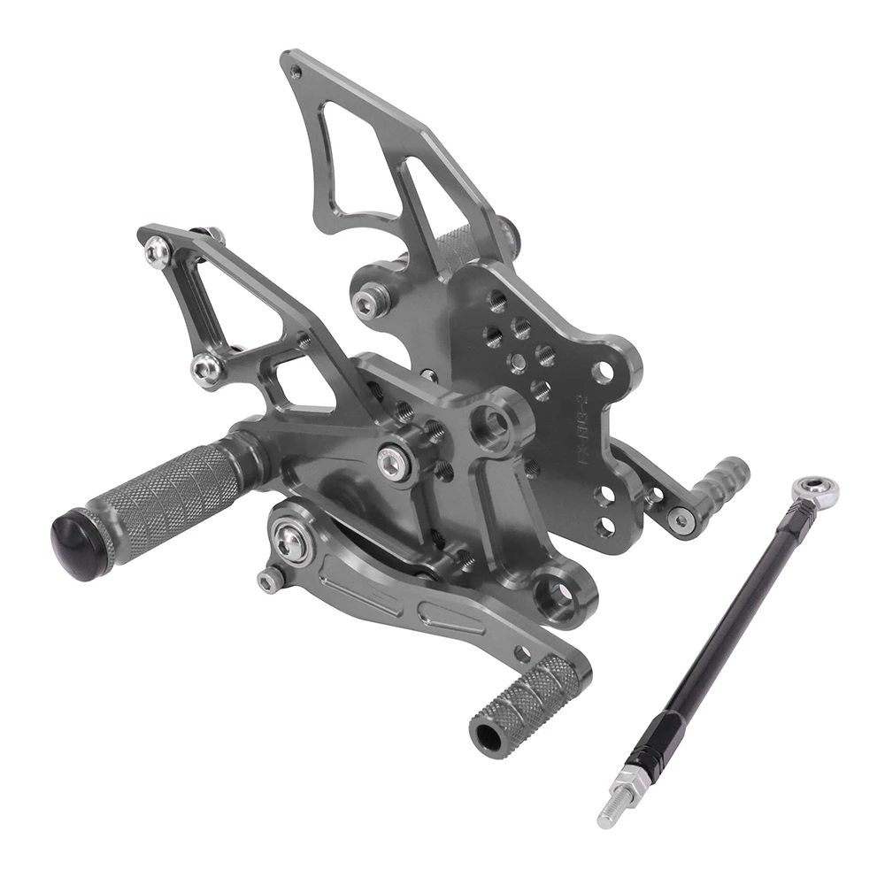 Алюминиевый для мотоцикла cnc Регулируемые подножки колышки педали отдых Rearset для KAWASAKI Ninja300 Ninja250 Ninja 250 300 2013 - Цвет: titanium